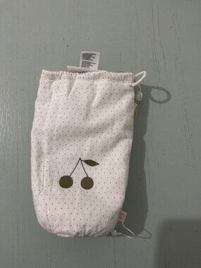 Bonpoint Cherry Polka Dot Cotton Pouch